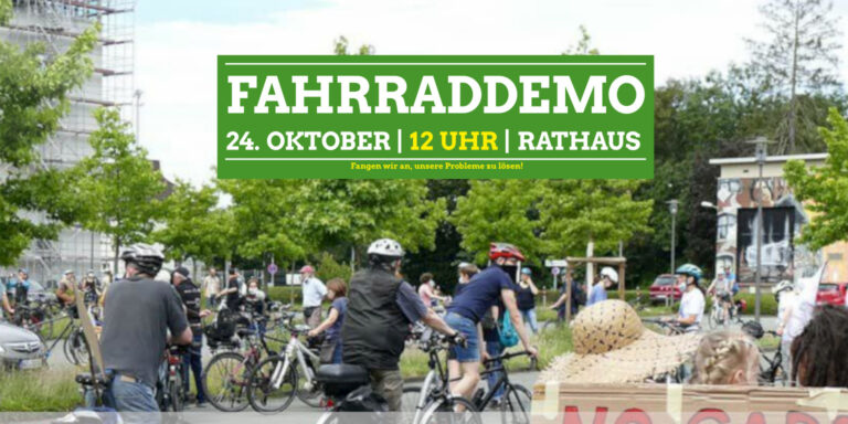 Fahrraddemo am 24. Oktober